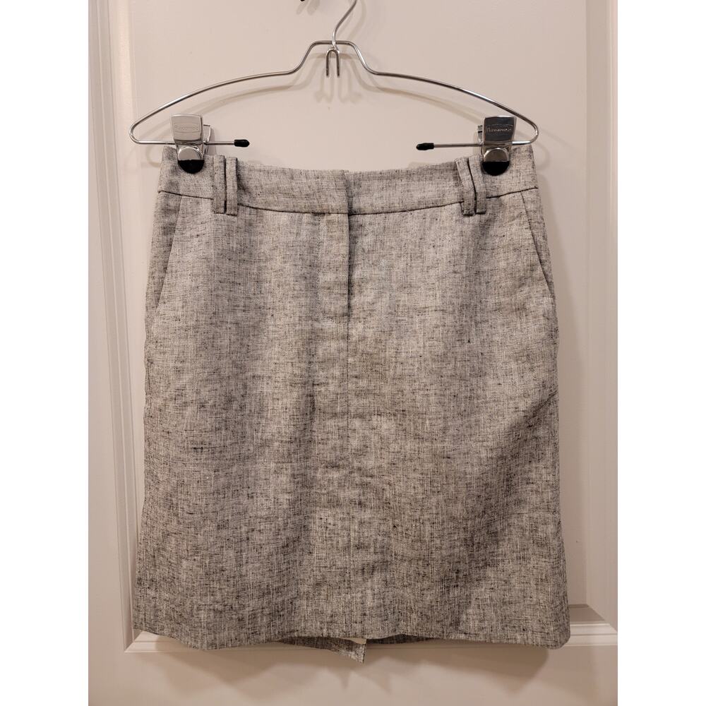 Ann Taylor LOFT Linen Blend Metallic Pencil Skirt
